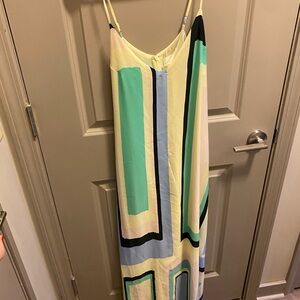 Anthropologie Colorful Geometric Print Maxi Dress
